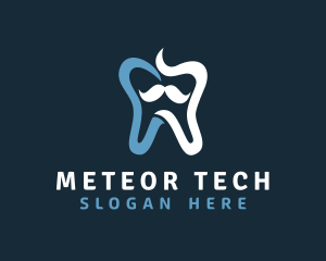 Tooth Mustache Dentist logo design