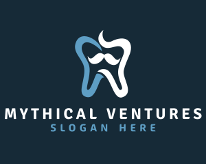 Tooth Mustache Dentist logo design