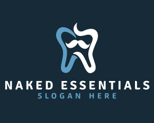 Tooth Mustache Dentist logo design