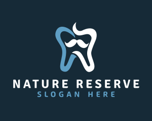 Tooth Mustache Dentist logo design