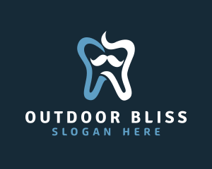 Tooth Mustache Dentist logo design