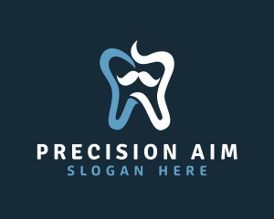 Tooth Mustache Dentist logo design