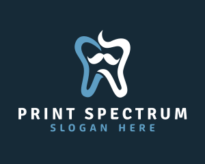 Tooth Mustache Dentist logo design