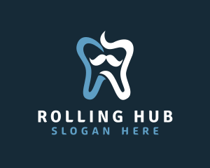 Tooth Mustache Dentist logo design