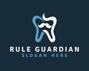 Tooth Mustache Dentist logo design