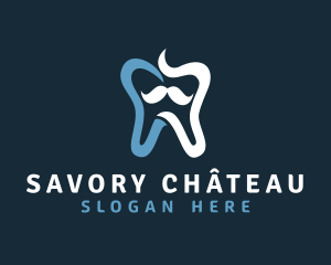 Tooth Mustache Dentist logo design