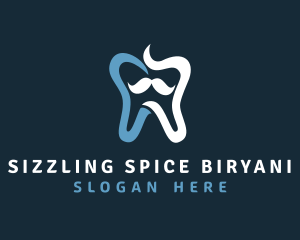 Tooth Mustache Dentist logo design