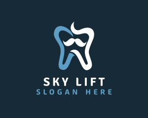 Tooth Mustache Dentist logo design