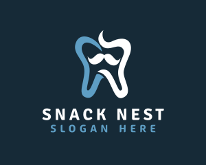 Tooth Mustache Dentist logo design