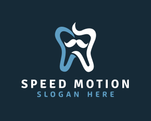 Tooth Mustache Dentist logo design