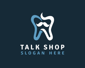 Tooth Mustache Dentist logo design