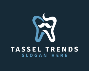 Tooth Mustache Dentist logo design