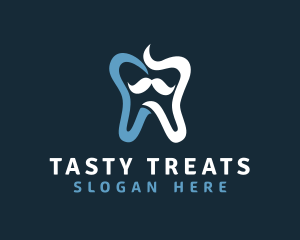 Tooth Mustache Dentist logo design