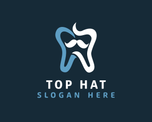 Tooth Mustache Dentist logo design