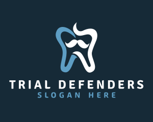 Tooth Mustache Dentist logo design