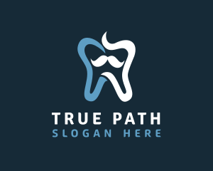 Tooth Mustache Dentist logo design