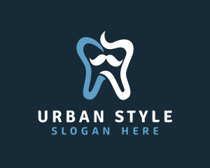 Tooth Mustache Dentist logo design