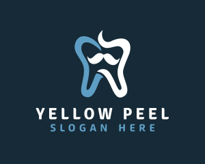 Tooth Mustache Dentist logo design