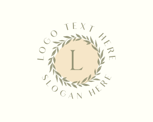 Organic Leaf Wreath logo