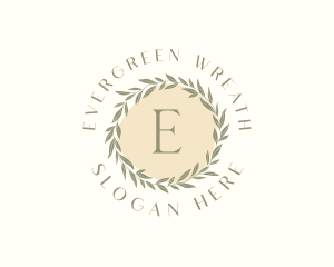 Organic Leaf Wreath logo design