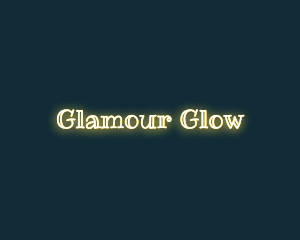 Luminous Shining Text logo design