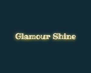 Luminous Shining Text logo design