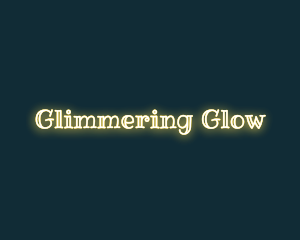 Luminous Shining Text logo design