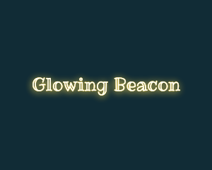 Luminous Shining Text logo design