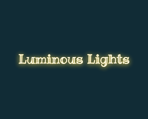 Luminous Shining Text logo design