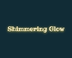 Luminous Shining Text logo design