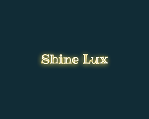 Luminous Shining Text logo design