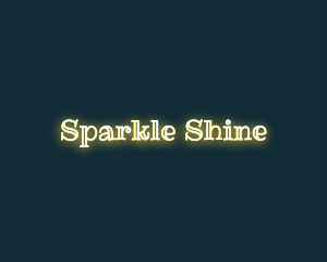 Luminous Shining Text logo design