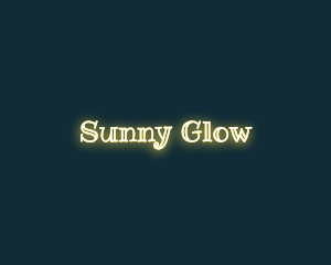 Luminous Shining Text logo design