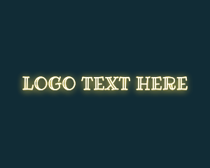 Text - Luminous Shining Text logo design