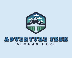 Winter Mountain Adventure logo design