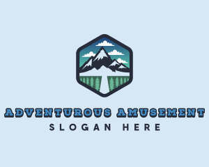 Winter Mountain Adventure logo design