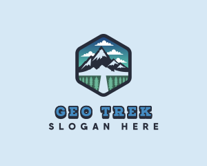 Winter Mountain Adventure logo design