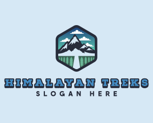 Winter Mountain Adventure logo design