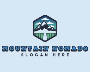 Winter Mountain Adventure logo design