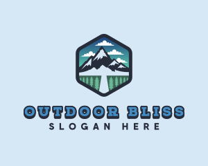 Winter Mountain Adventure logo design