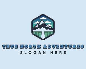 Winter Mountain Adventure logo design