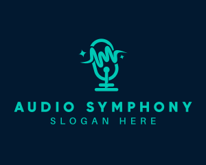 Audio Sound Microphone logo design