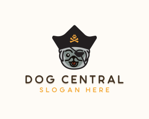 Pet Puppy Dog Pirate  logo design