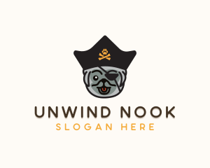 Pet Puppy Dog Pirate  logo design