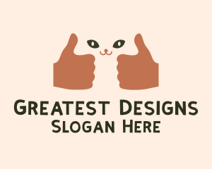 Cat Thumbs Up  logo design