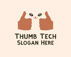 Cat Thumbs Up  logo design