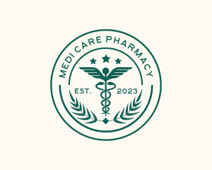 Medical Caduceus Pharmacy logo design