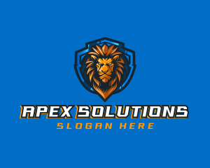 Gaming Shield Lion logo design