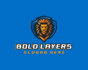 Gaming Shield Lion logo design