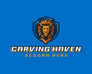 Gaming Shield Lion logo design